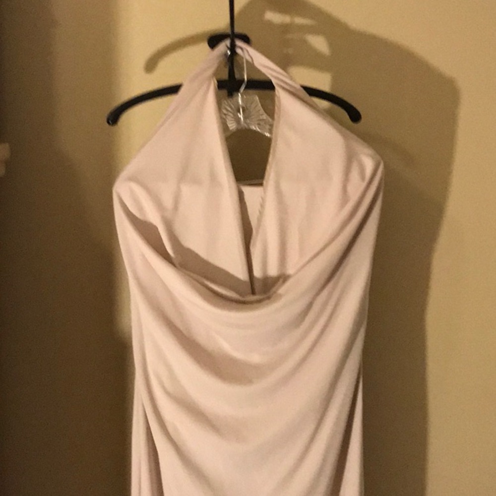 Sexy, low back, Floor length halter dress.